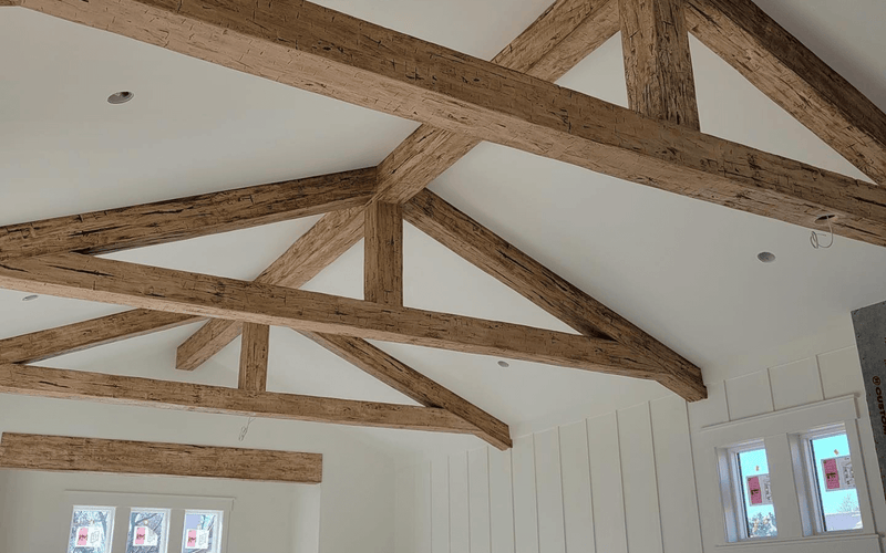 Rustic Truss Faux Beam Installation — Northern California.