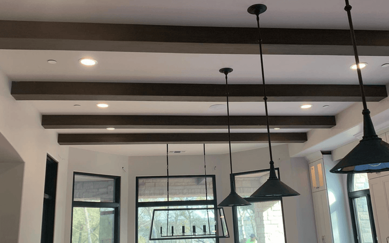 Modern Linear Faux Beam Ceiling Installation — San Jose, CA.