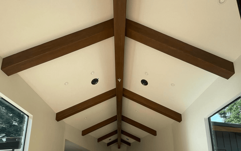 Traditional Hallway Vaulted Beam Installation — Roseville, CA.