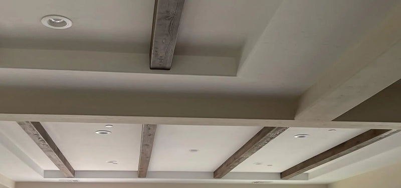 Contemporary Coffered Ceiling Faux Beam Installation — San Diego, CA.