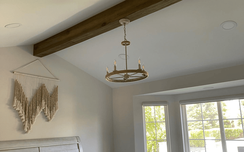 Minimalist Single Beam Ceiling Installation — Rocklin, CA.
