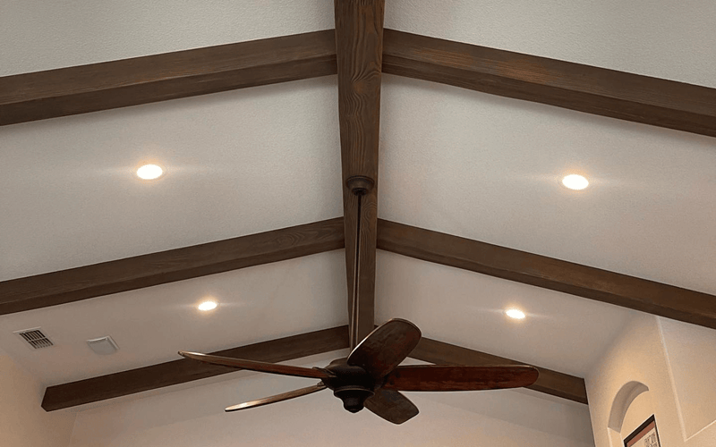 Traditional Vaulted Beam Ceiling Installation — Loomis, CA.