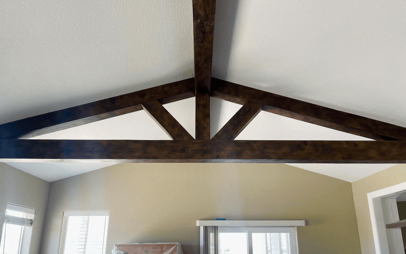 Faux beam finishing options available for Northern California installations