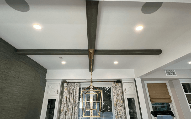 Modern Coffered Faux Beam Installation — Northern California.