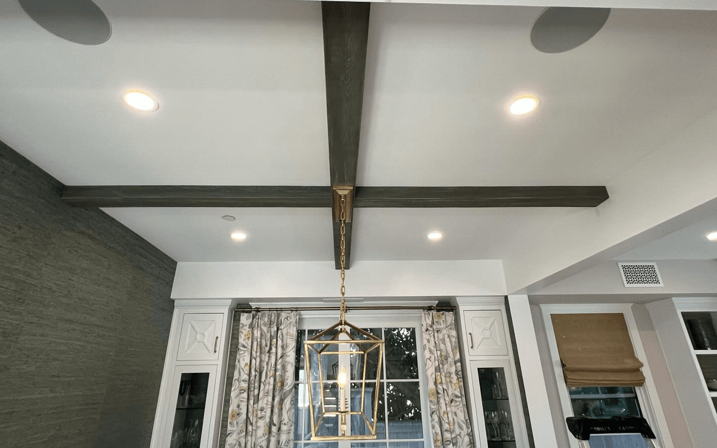 SoCal faux beam finishes including stain paint and custom color options