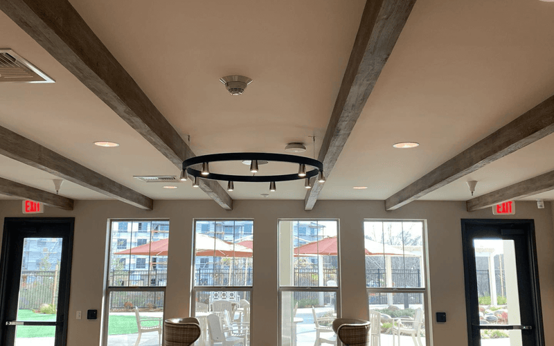 Commercial Exposed Faux Beam Ceiling Installation — San Diego, CA.