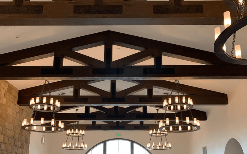 Spanish Revival Truss Faux Beam Installation — Los Angeles, CA.