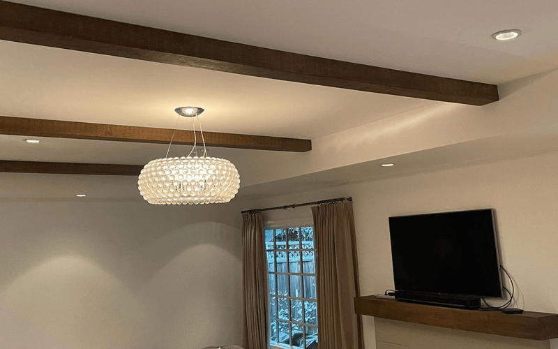 Contemporary Exposed Beam Ceiling Installation — Folsom, CA.