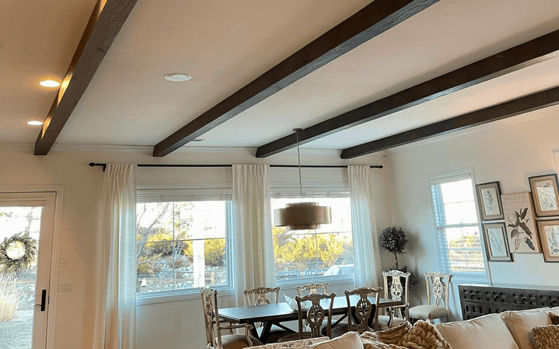 Contemporary Faux Beam Installation — Northern California.