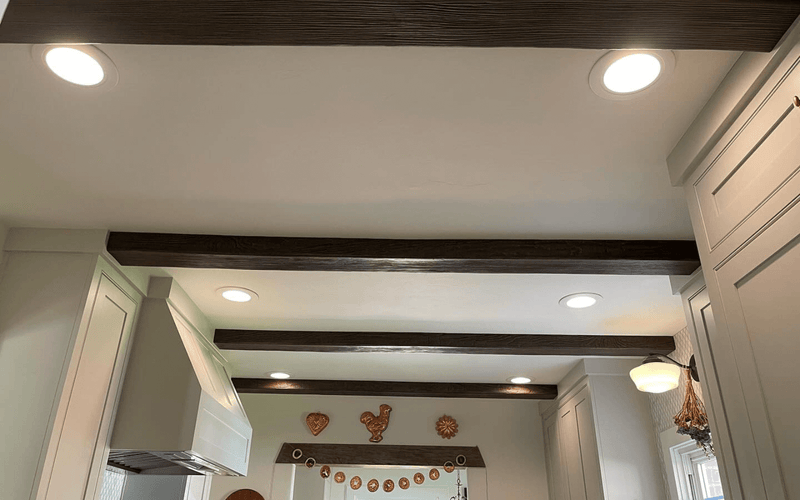 Transitional Kitchen Ceiling Beam Installation — Sacramento, CA.