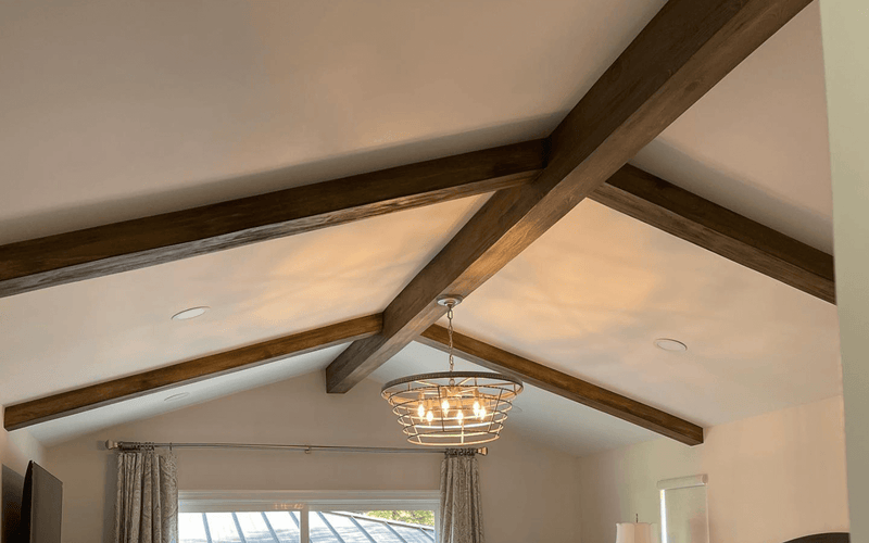 Modern Vaulted Beam Ceiling Installation — Folsom, CA.