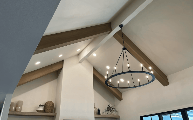 Transitional Vaulted Beam Ceiling Installation — Granite Bay, CA.