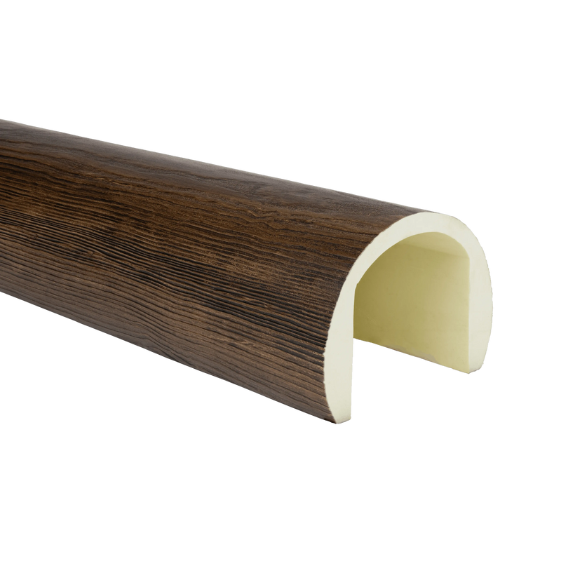 Faux wood log in Pueblo texture — full view showing smooth grain with natural warmth by Elite Ceiling Designs