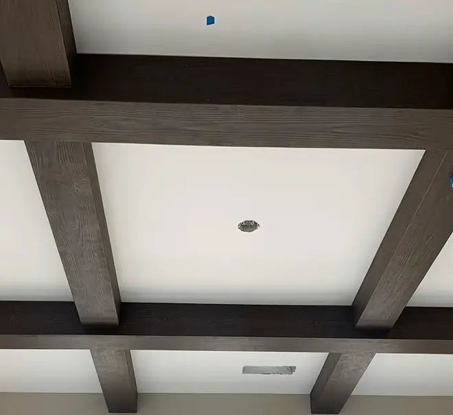 Faux Wood Beams & Interior Wood Paneling